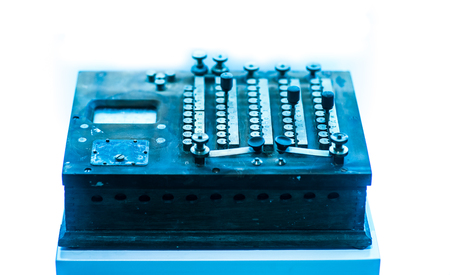 Vintage abacus on wooden background