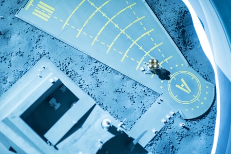 Lunar space base. Planet Prepare Space Rover for Planets Surface Exploration Expedition. Space...