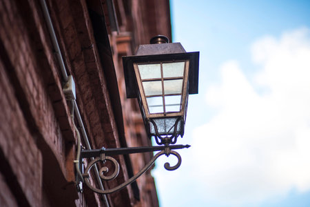 An old lamp post in Londonの写真素材