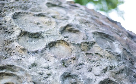 Lunar craters on moon close upの写真素材