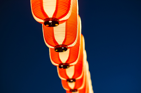 white paper bag lamps close up shotの写真素材