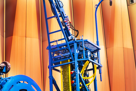 coiled tubing machine to work in the oil fieldsの写真素材