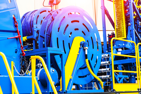 coiled tubing machine to work in the oil fieldsの写真素材
