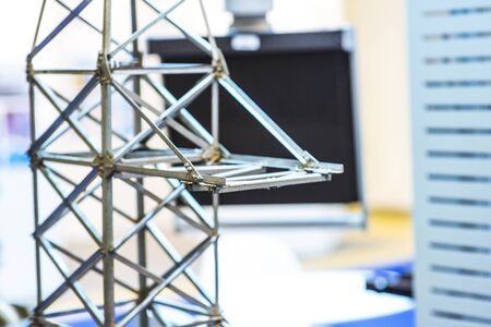 Ladders of a communication tower in the working room
