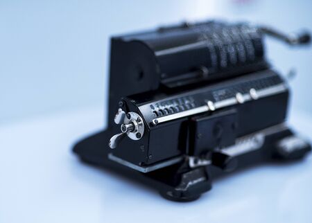 arithmometer, old retro computer for mathematical calculations