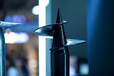 A heavy professional drill bit for concrete drilling and demolition on a beautiful background. Clipping path is also included.の写真素材