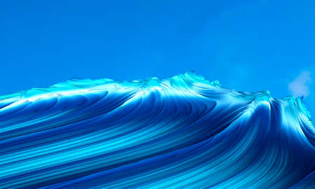 Marine fractal patterns looking like fluid acrylic technique. Picture with emerald, mint colorful...