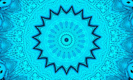 Modern and futuristic abstract digital neon background kaleidoscope pattern ideal for technology.