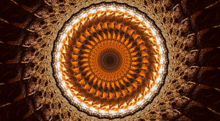 brown polygon star with rough texture, abstract drawing of brown lines, abstract background.
