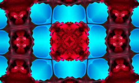 Modern and futuristic abstract digital neon background kaleidoscope pattern ideal for technology.