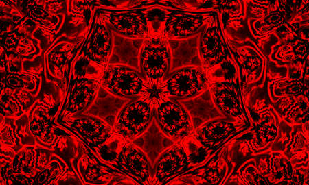 Digital visualization of a vampire sign. Bloddy kaleidoscopeの写真素材