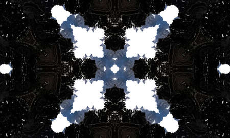 Noir kaleidoscope. Can be used for coloring book page design,anti stress hobby for adult. Noir...