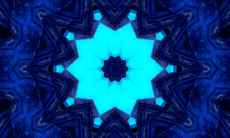 lower gzhel deco round mandala design decorative elements indigo, blue line and white area for coloring. shadow around of mandala and color background. arab, islam, indian, chinese yoga illustration.の写真素材