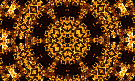 The warm light kaleidoscope, in the form of geometric shapes.