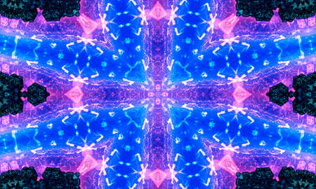 Purple repeating flower ornate mandala pattern background - abstract symmetrical ornament wallpaper...