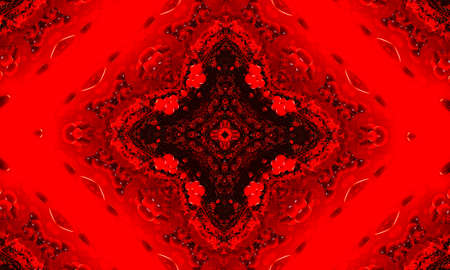 glowing religion cross on a black background. kaleidoscop pattern.の写真素材