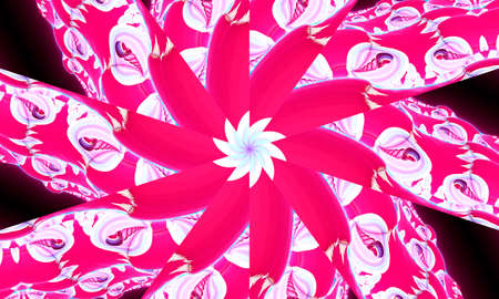 Ethnic pink seamless pattern. Boho abstract textile print. romantic wallpaper. Packaging for valentine's day.の写真素材