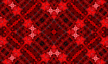 World Red Cross, kaleidoscop illustration of red cross symbol on red background.の写真素材