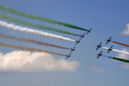 Trust my fellow pilots -Picture taken during At the Air Force Days Volkel Air Base in Netherlands 2013 - Team Frecce Tricolori のeditorial素材