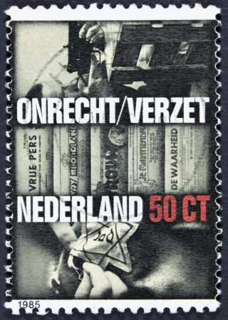 NETHERLANDS - CIRCA 1985  Dutch women in Japanese prison camp, Japnese occupation currency, building of the Burma Railway, circa 1985のeditorial素材