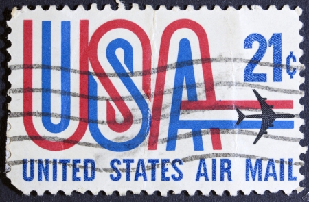 USA - CIRCA 1973  A stamp printed in the USA showing 21c series, circa 1973 