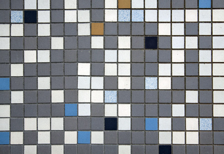 Colored mosaic tiles.
