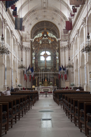 PARIS, FRANCE - JULY 23, 2017: Chapel of Saint Louis des Invalides Chapel built in 1679 is the burial site for some of France's war heroes, Napoleon Bonaparte.のeditorial素材