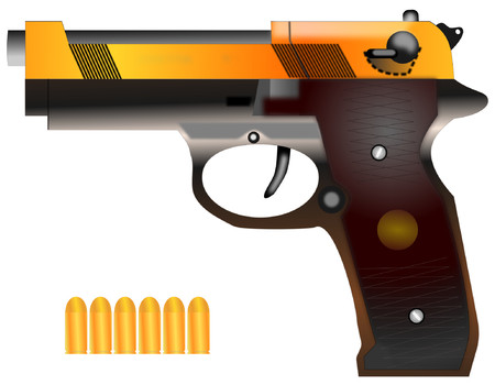 Pistol with custom colorsのイラスト素材