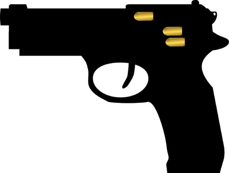 9mm black with bulletsのイラスト素材