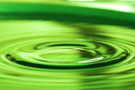 Green water dropsの写真素材