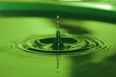 Green water dropsの写真素材