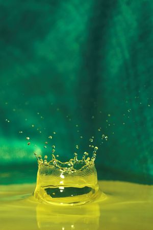 A drop of water splashingの写真素材