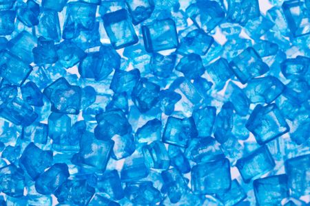Extreme macro of blue sugar crystals の写真素材