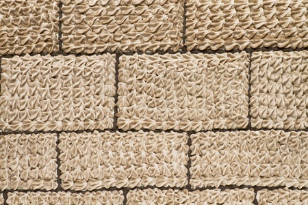 Brick themed icing close-upの写真素材