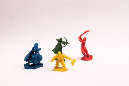 Role play game figures dice and cardsの写真素材