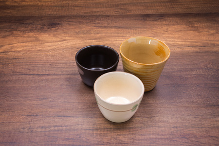 Japanese tea mugs.の写真素材