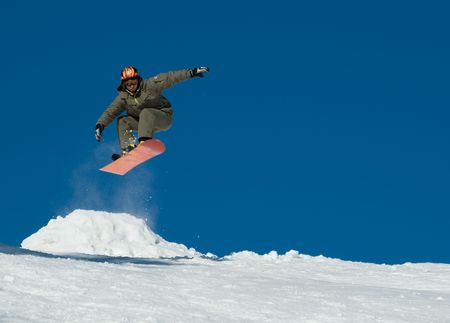 Snowboard jumpの写真素材