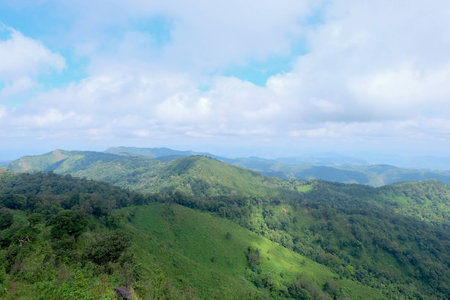 top view at high mountainの写真素材