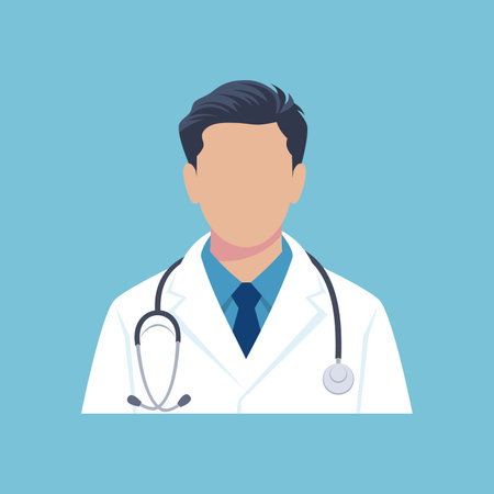 doctor with stethoscope vector illustrationのイラスト素材
