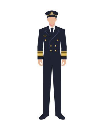 pilot vector illustrationのイラスト素材