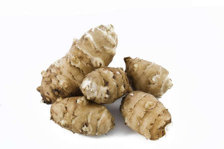 Topinambour or earth apple or Jerusalem artichoke  or girasol or Jerusalem potato  (lat. Helianthus tuberosus) の写真素材