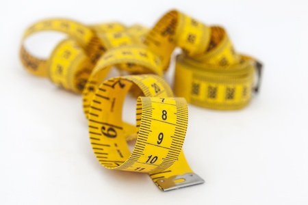 Measurement tape isolated on white background