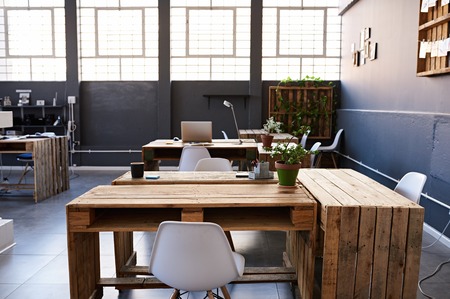 Interior of office equipment in a modern work environmentの写真素材