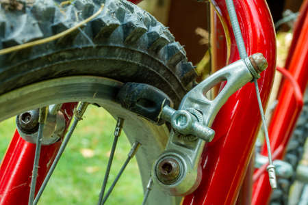 one side view of front bicycle brake