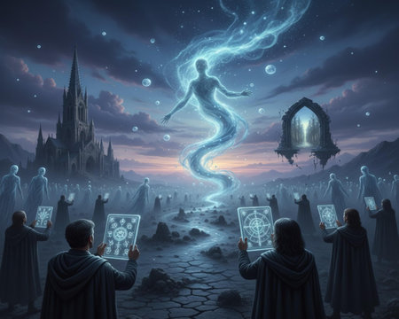 Mysterious 3D rendering of the symbol of the sacred geometryの素材