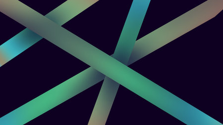 abstract background with blue and green stripes on a dark background.