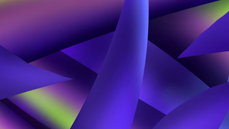 Abstract background with purple and blue origami shapes. Vector illustration.