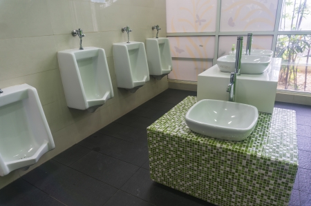 The modern man restroomの写真素材