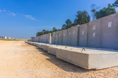 Stacked concrete drainageの写真素材