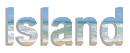 Beach with water waveの写真素材